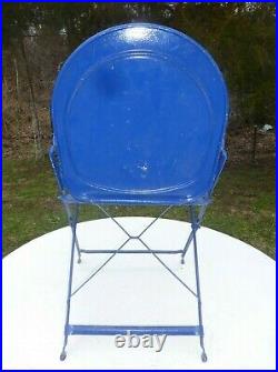 Vintage 1950's Pepsi Cola Metal Folding Chair Promotional Advertising Chair