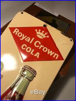 Vintage 1950's RC Royal Crown Cola Embossed Metal Thermometer Sign ByootyFull