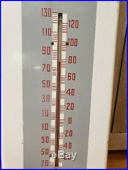 Vintage 1950's RC Royal Crown Cola Soda Pop 26 Metal Thermometer Sign Working