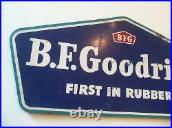 Vintage 1950s BF Goodrich Sign Gas Station Tire Display Metal Sign