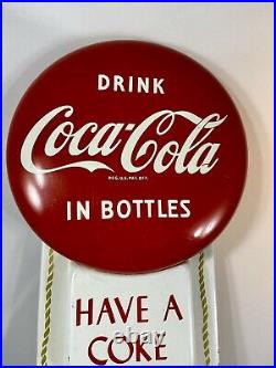 Vintage 1950s Coca Cola. METAL/TIN CALENDAR SIGN RARE FIND