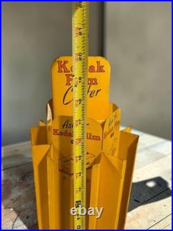 Vintage 1950s Kodak Film Center Metal Countertop Rotating Display Rack Sign 21