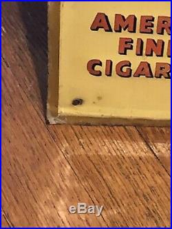 Vintage 1952 Philip Morris Cigarettes Tobacco Gas Oil 46 Embossed Metal Sign