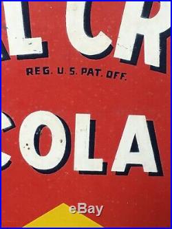 Vintage 1952 RC Royal Crown Cola Soda Pop 26 Metal Thermometer Sign Working