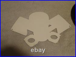 Vintage 1952 Sinclair Ethyl Gasoline Dino Porcelain Skull Cross Bones Metal Sign