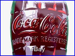 Vintage 1954 Coca Cola Delicious Refreshing Metal Sign Coke 24 x 24 Near Mint