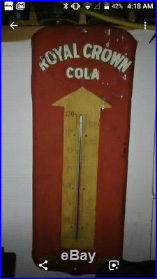 Vintage 1954 RC Royal Crown Cola Soda Pop 26 Metal Thermometer Sign! RARE