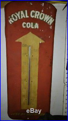 Vintage 1954 RC Royal Crown Cola Soda Pop 26 Metal Thermometer Sign! RARE