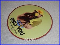 Vintage 1954 Smokey The Bear Forest Fire Prevention Porcelain Metal Gas Oil Sign