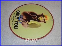 Vintage 1954 Smokey The Bear Forest Fire Prevention Porcelain Metal Gas Oil Sign