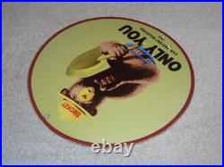 Vintage 1954 Smokey The Bear Forest Fire Prevention Porcelain Metal Gas Oil Sign