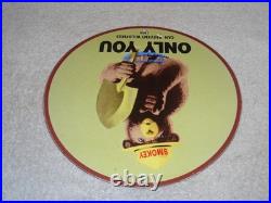 Vintage 1954 Smokey The Bear Forest Fire Prevention Porcelain Metal Gas Oil Sign