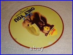 Vintage 1954 Smokey The Bear Forest Fire Prevention Porcelain Metal Gas Oil Sign