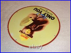 Vintage 1954 Smokey The Bear Forest Fire Prevention Porcelain Metal Gas Oil Sign