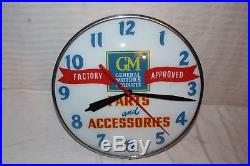 *NEW*14.25" GENERAL MOTORS GM CHEVY OIL RD GLASS FACE PAM CLOCK 