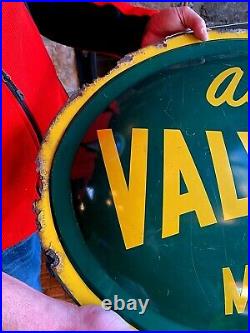 Vintage 1959 Metal Valvoline Motor Oil Bubble Button Sign 28X20