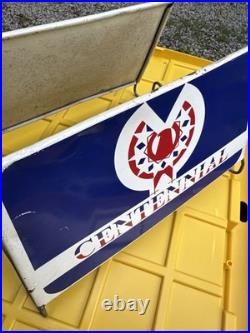 Vintage 1960's Centennial Tires Gas Station Metal Tire Stand Display? Sign