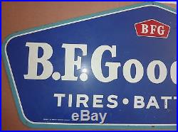 Vintage 1960's Metal Painted Sign BFGoodrich Tires & Batteries