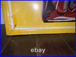 Vintage 1960's Say Pepsi please advertising metal sign