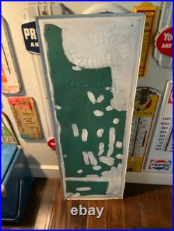 Vintage 1960's Say Pepsi please advertising metal sign