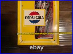 Vintage 1960's Say Pepsi please advertising metal sign