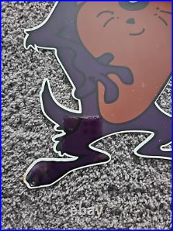 Vintage 1960's Tasmanian Devilcartoon Character Heavy Metal Sign 11 X 12 Inches