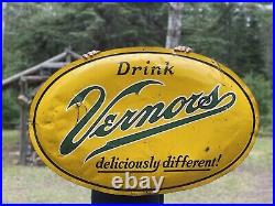 Vintage 1960s Original Vernors Soda Pop 47×30 Oval Metal Advertising ... 1960s Soda Advertising