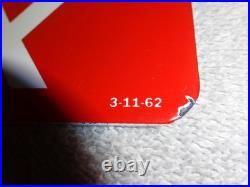 Vintage 1962 Texaco Sky Chief Marine Gasoline 18 X 12 Porcelain Metal Oil Sign