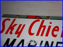 Vintage 1962 Texaco Sky Chief Marine Gasoline 18 X 12 Porcelain Metal Oil Sign