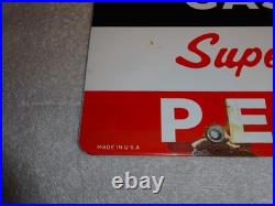 Vintage 1962 Texaco Sky Chief Marine Gasoline 18 X 12 Porcelain Metal Oil Sign