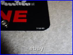 Vintage 1963 Texaco Marine White Gasoline 12 X8 Porcelain Metal Small Oil Sign