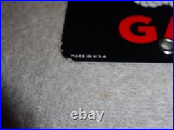 Vintage 1963 Texaco Marine White Gasoline 12 X8 Porcelain Metal Small Oil Sign