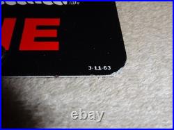 Vintage 1963 Texaco Marine White Gasoline 12 X8 Porcelain Metal Small Oil Sign