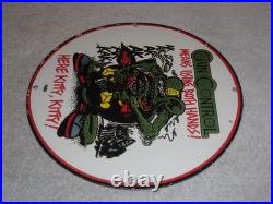 Vintage 1966 Rat Fink Ak-47 Gun 11 3/4 Porcelain Metal Gas Oil Sign Nra Ratfink