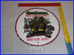 Vintage 1966 Rat Fink Ak-47 Gun 11 3/4 Porcelain Metal Gas Oil Sign Nra Ratfink