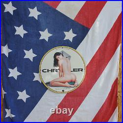 Vintage 1969 Chrysler Motors Corporation Porcelain Gas & Oil Metal Sign