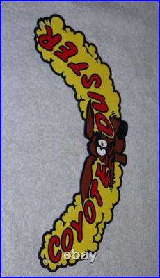 Vintage 1969 Plymouth Road Runner Coyote Duster Metal Gasoline Oil Sign! Wile E