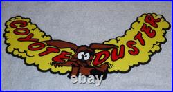Vintage 1969 Plymouth Road Runner Coyote Duster Metal Gasoline Oil Sign! Wile E
