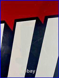 Vintage 1973 7-UP 36 x 31 Metal Soda Cola Sign Gas Oil Advertising Exclnt Cdtn