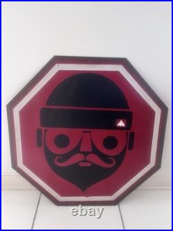Vintage 1980's Metal Snowboarding Sign 30.50 Wide X 30.50 High
