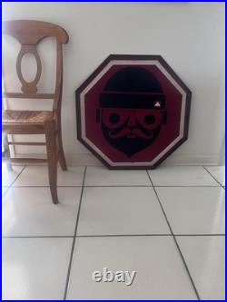 Vintage 1980's Metal Snowboarding Sign 30.50 Wide X 30.50 High