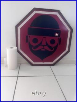 Vintage 1980's Metal Snowboarding Sign 30.50 Wide X 30.50 High