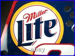 Vintage 2001 Miller LITE Rusty Wallace METAL PIT FLAG Wall Sign NASCAR 36x29