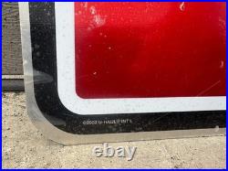 Vintage 2004 U-Haul Rentals Double Sided Metal Sign with Hardware 41X24 NOS