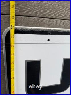 Vintage 2004 U-Haul Rentals Double Sided Metal Sign with Hardware 41X24 NOS