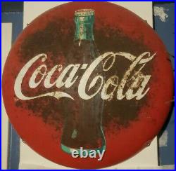 Vintage 32 metal Coke-cola Button sign