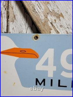 Vintage 49 Mile Scenic Drive Porcelain Sign Old San Francisco Golden Gate Bridge