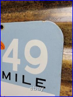 Vintage 49 Mile Scenic Drive Porcelain Sign Old San Francisco Golden Gate Bridge