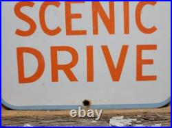 Vintage 49 Mile Scenic Drive Porcelain Sign Old San Francisco Golden Gate Bridge