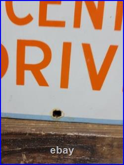 Vintage 49 Mile Scenic Drive Porcelain Sign Old San Francisco Golden Gate Bridge